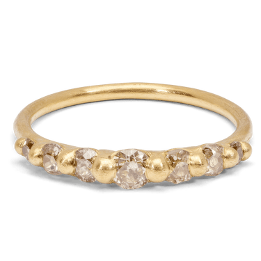 White Diamond Lila Halo Ring - Polly Wales Fine Jewelry,